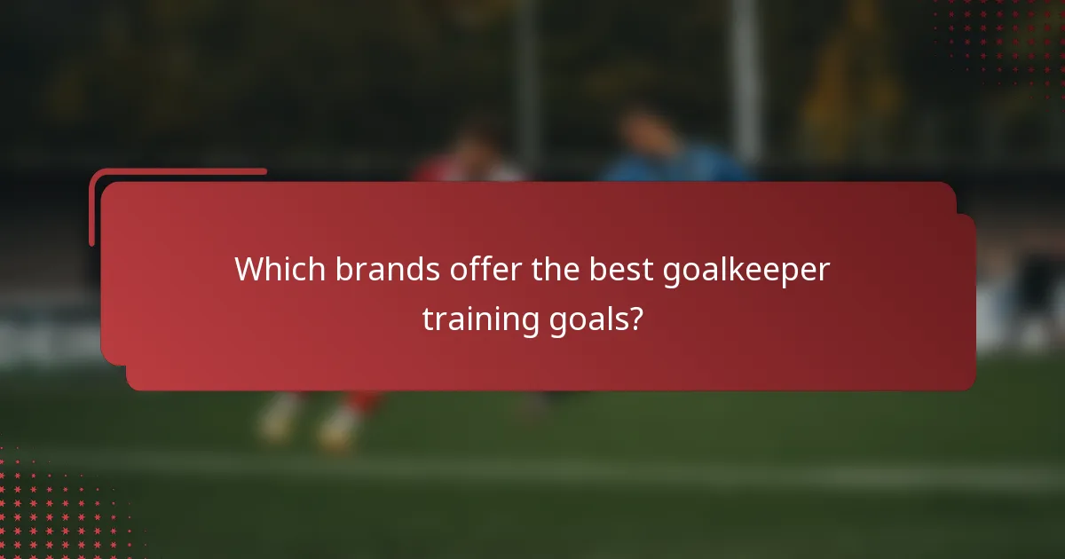 Which brands offer the best goalkeeper training goals?